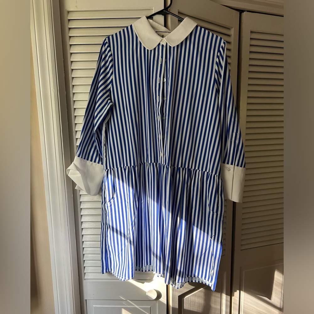 Tuckernuck blue and white stripe dress. Never worn with tag attached